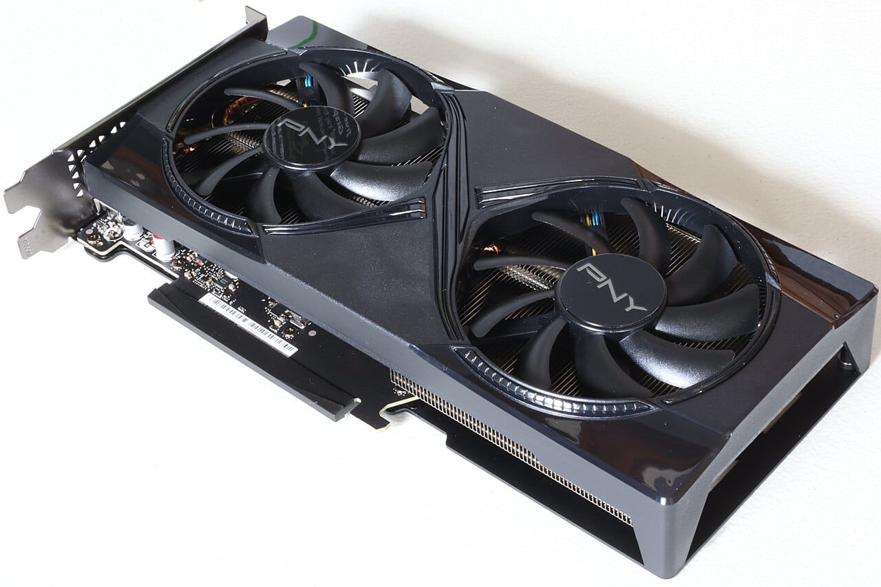 An Nvidia GeForce RTX 5060 Ti graphics card. Photo: FreeMediaKid!, Wikimedia Commons, CC BY-SA 4.0.