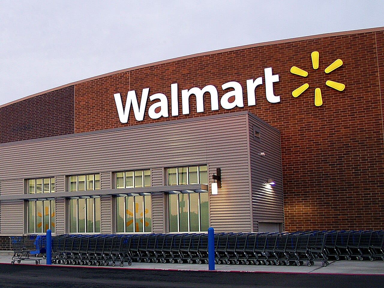 A Walmart storefront. Photo: Walmart Corporate, Wikimedia Commons, CC BY 2.0.