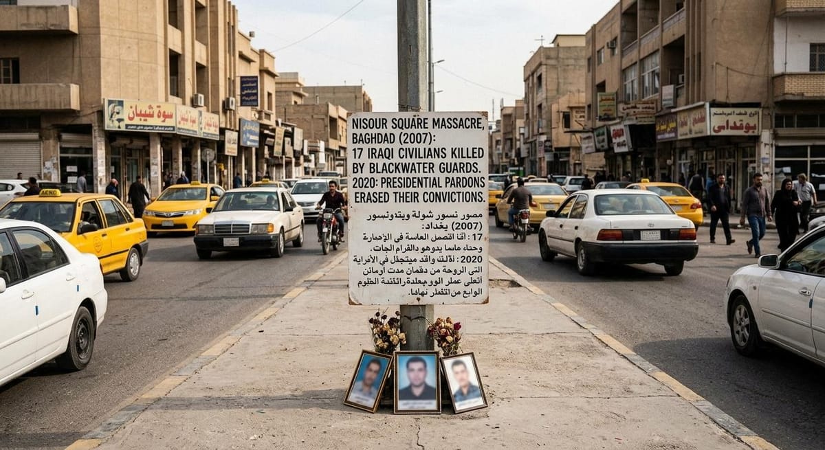 Blackwater Guards Killed 17 Iraqi Civilians in a Baghdad Traffic Circle in 2007. A Presidential Pardon Erased Their Convictions in 2020.