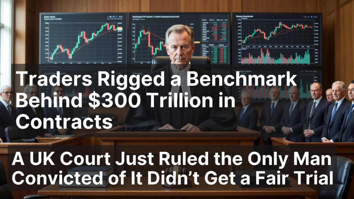 Traders Rigged a Benchmark Behind $300 Trillion in Contracts. A UK Court Just Ruled the Only Man Convicted of It Didn't Get a Fair Trial.