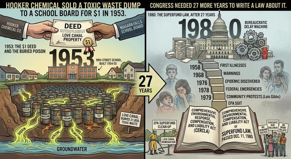 Hooker Chemical Sold a Toxic Waste Dump to a School Board for $1 in 1953. Congress Needed 27 More Years to Write a Law About It.